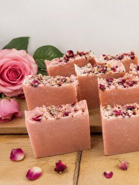2 Bars Love Potion - Rose Clay Artisan Soaps | Handmade Soap Bar | Body+Face bar